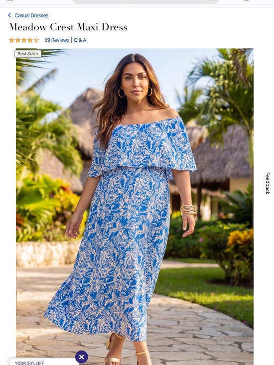 Catherines Dresses & Skirts - NEW NWT Catherines Blue & White Floral Off-Shoulder Maxi Dress Sz 2XL(22/24)
